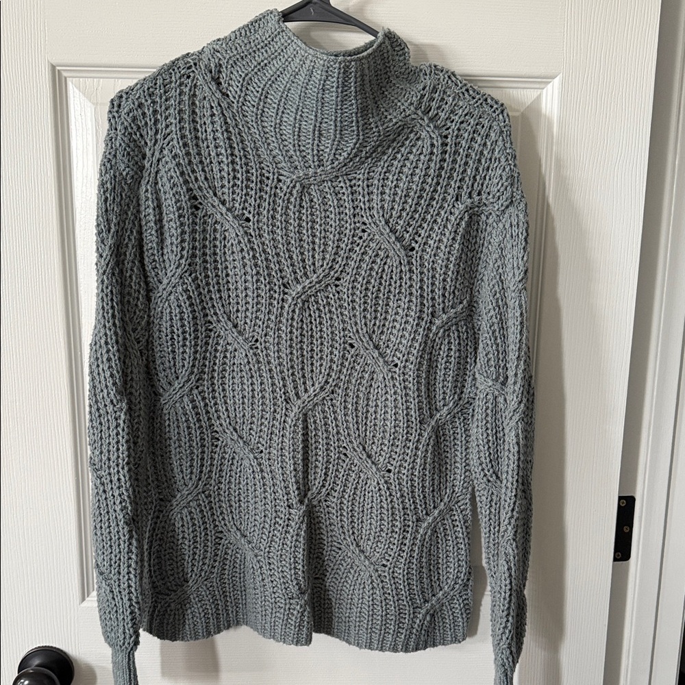 Tribal Gray Cable Knit Sweater